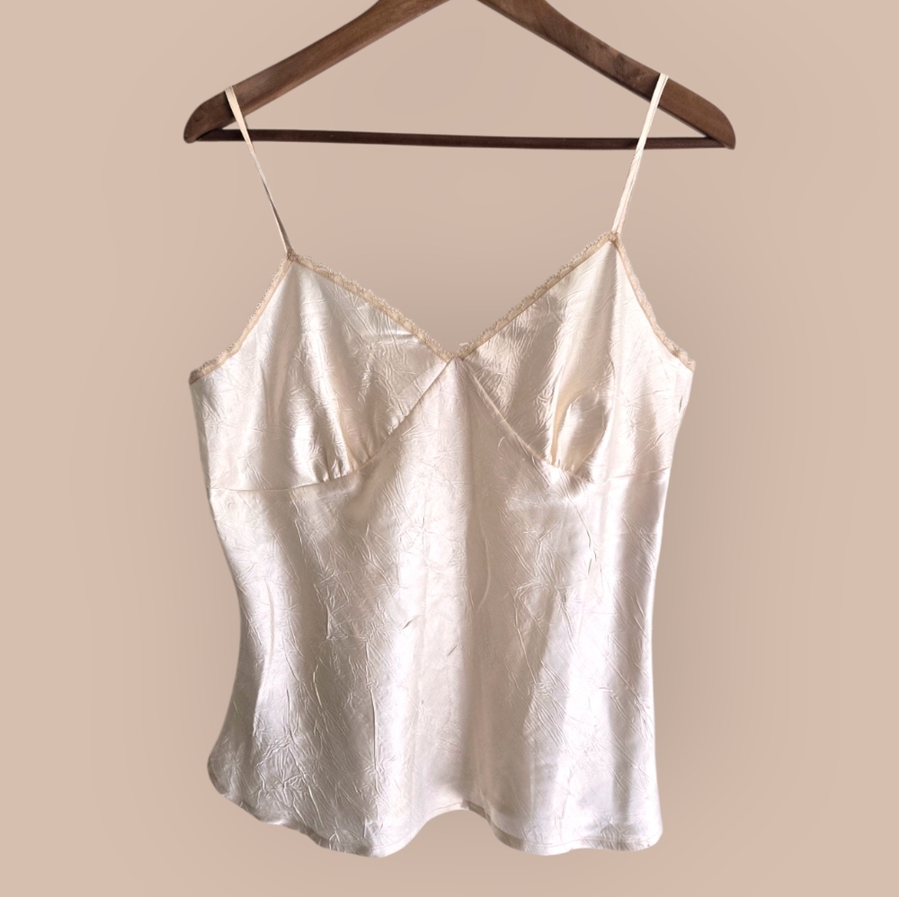 Xhilaration Cream Lace Trim Camisoleina ORIGINAL Y2K VINTAGE XL